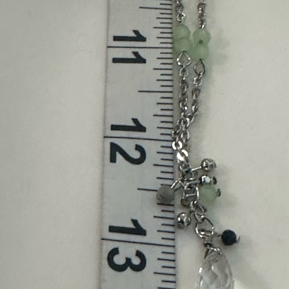 LOFT Silver Tone Double Strand Beaded Crystal 24”L Necklace - Picture 10 of 10